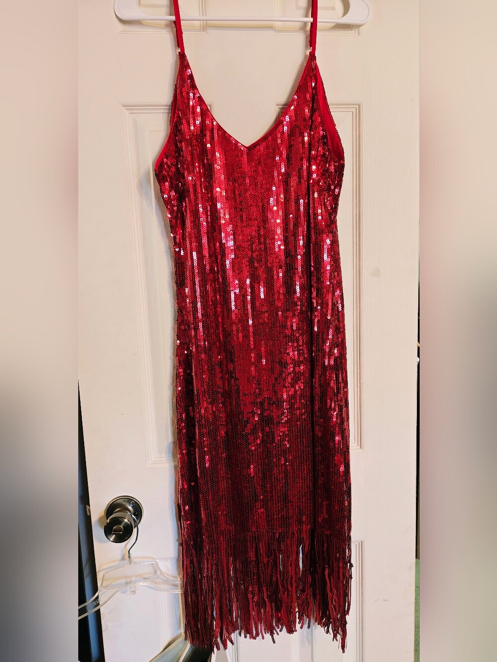 Red Sequin Party Dress